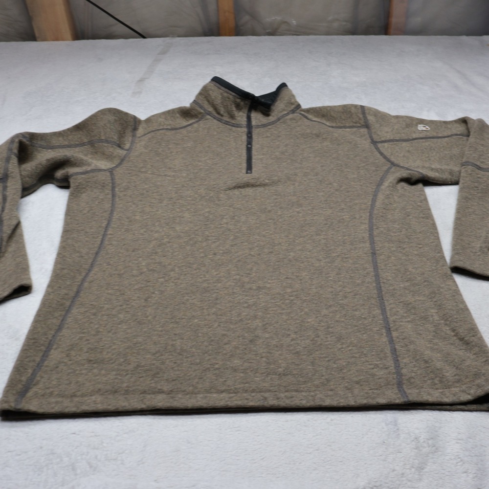 Kuhl Revel Sweatshirt Women Large Grn 1/4 Zip Fleece Pullover Performance Hiking